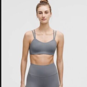 Lululemon align rhino grey cloud bra and short set